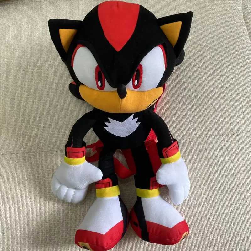 Classic Game Character Black Shadow 55CM Plush Backpack Anime Silver Doll Childrens Comfort Toy Birthday Christmas GiftXJ241219