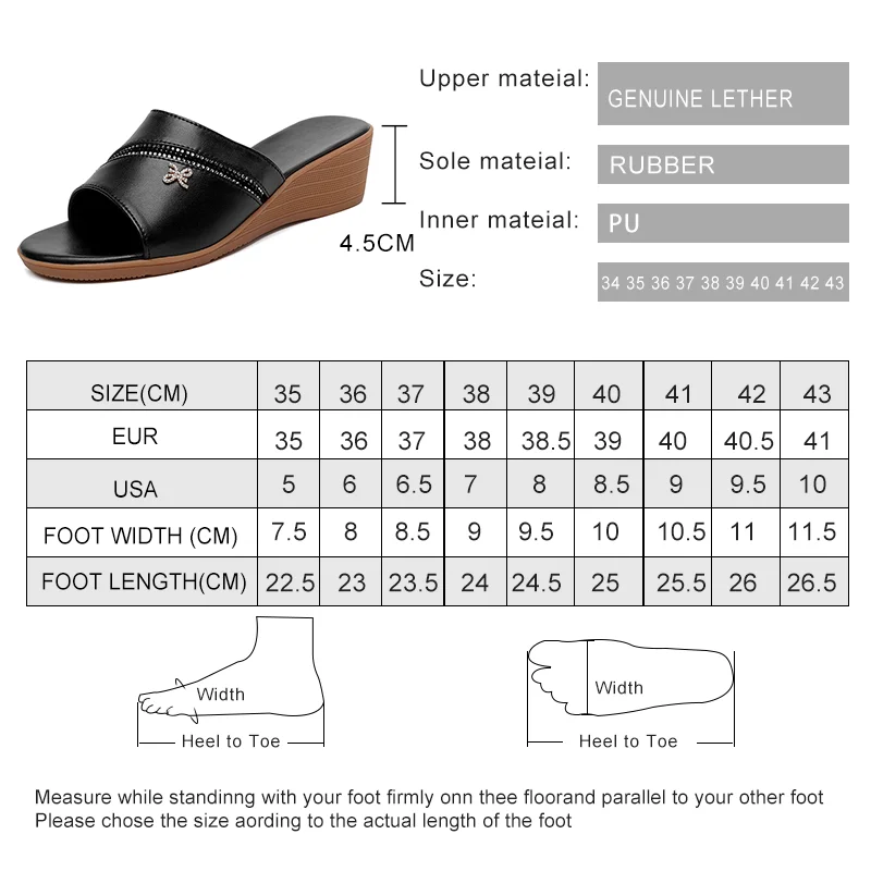 AIYUQI Women Slippers Large Size Wedge Mom Summer Slippers Casual Women Sandals One Line Slippers Ladies