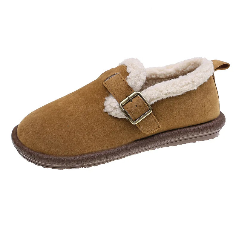 Autumn Winter Women Shoes Casual Flat Shoes Women Moccasins Soft Loafers Fashion Comfort Warm Plush Slip on Female Cotton Shoes 241220