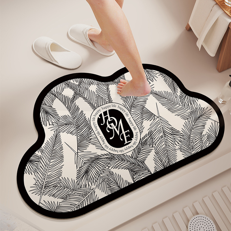 Bathroom Floor Mats Toilet Soft Strong Absorbent Foot Mat Toilet Door Anti-slip Mat Quick-drying Carpet