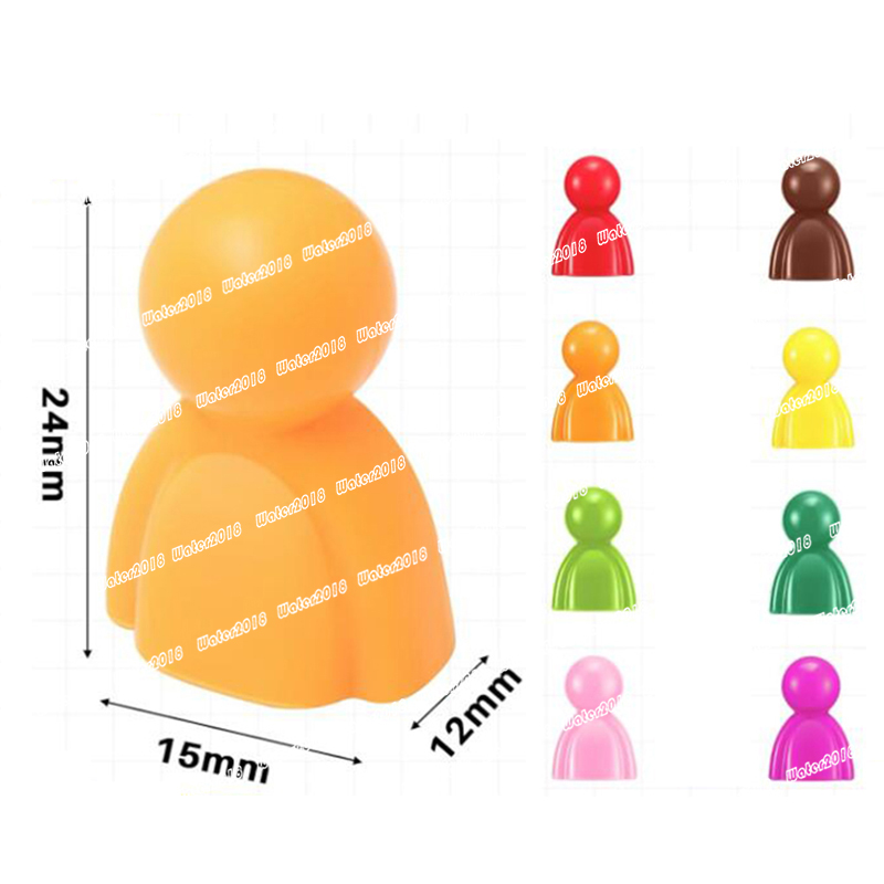 Board Game Pieces Plastic Tokens Board Game Accessories 10 Colors