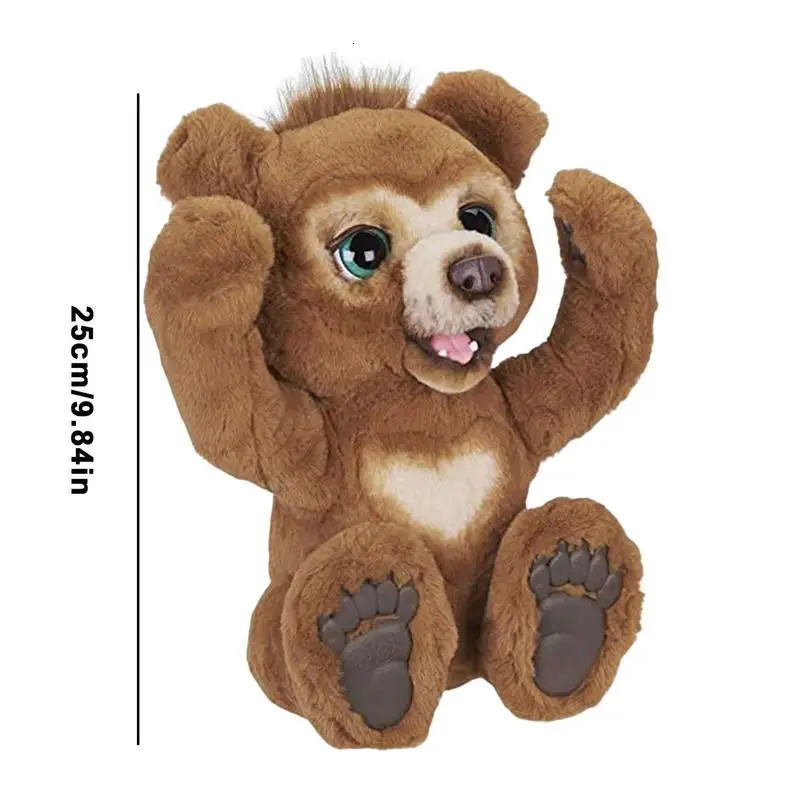 Soft Curious Bear Animals Doll Kids Toy Cute Bear With Sound Stuffed Christmas Gift Kawaii Electric Toys Learning Toys Kids Toys 241220
