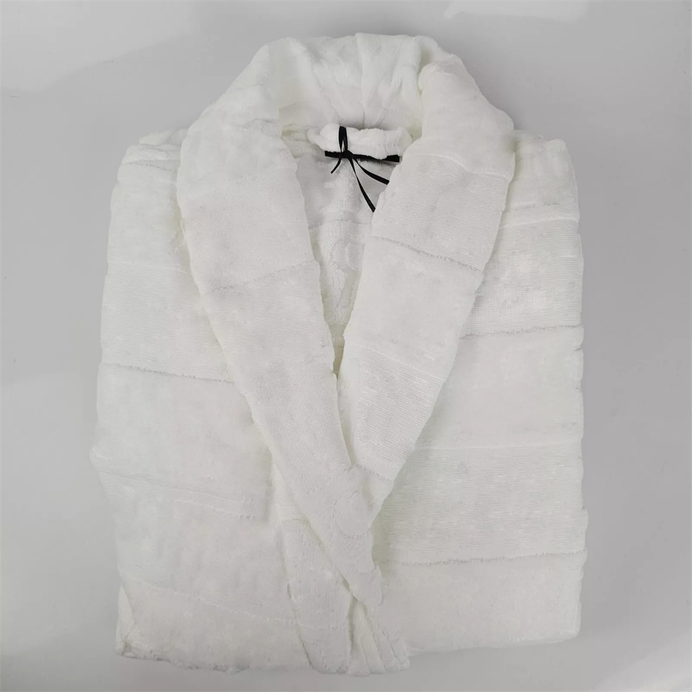 New designer long robe Pamas men's and women's bathrobe home wear shawl collar pure cotton soft Pjs retro Pama unisex couple Pj morning nigh