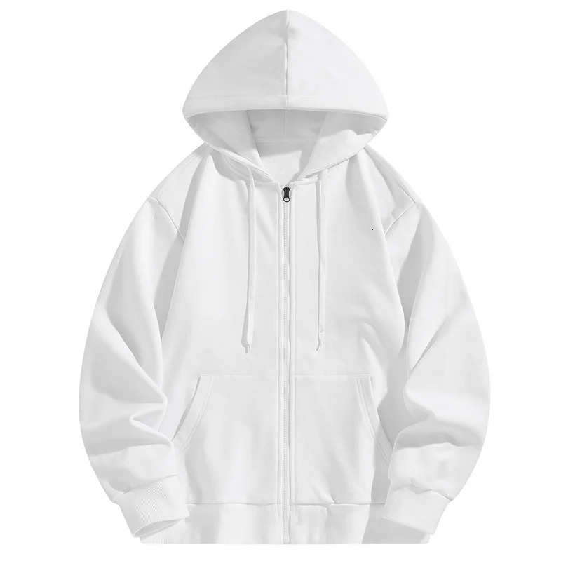 Zipper mens solid color 7color autumn spring hoodie and sweatshirt with adjustable front pocket 3xl 4xl 2024 241211