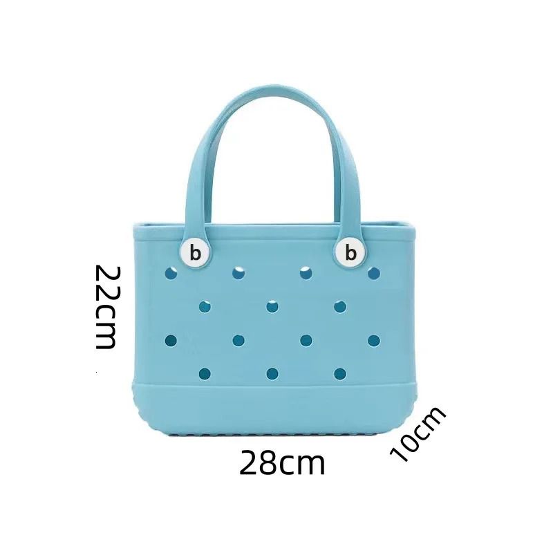 XL XXL Mini Bogg Storage Summer EVA Beach Bag Basket Women Picnic Tote Holes Waterproof Handbag Pouch Shopping Shoulder 999