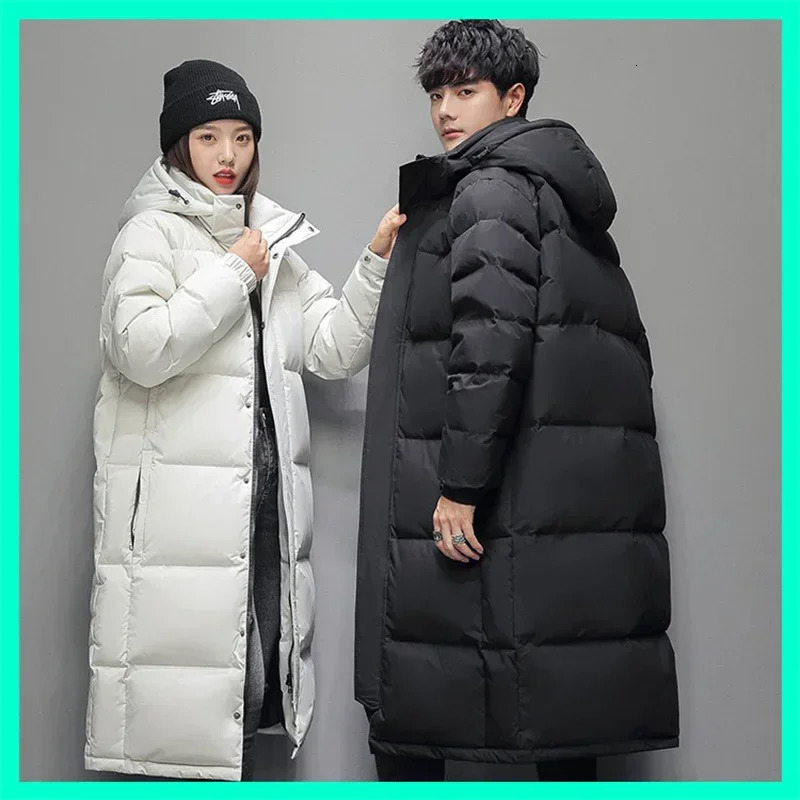 Men Winter Down Jacket Fashion Korean Style Jacket Slim Warm Hooded Duck Windproof Black Male Outwear 241220