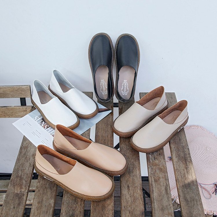 One Ddmywed New Step Cow Muscle Sole Single Forest Small Leather Grandma Shoes Women S Flat Soles Chinese Brand F Ddmysaturn