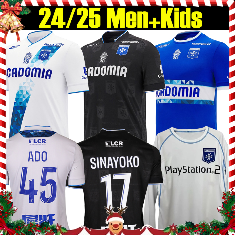 24 25 AJ Auxerre Soccer Jerseys Fans Version 2024 2025 SINAYOKO ADO RAVELOSON TRAORE PERRIN BAIR OWUSU DIOMANDE DIOUSSE HOEVER men kids kits set socks football shirts