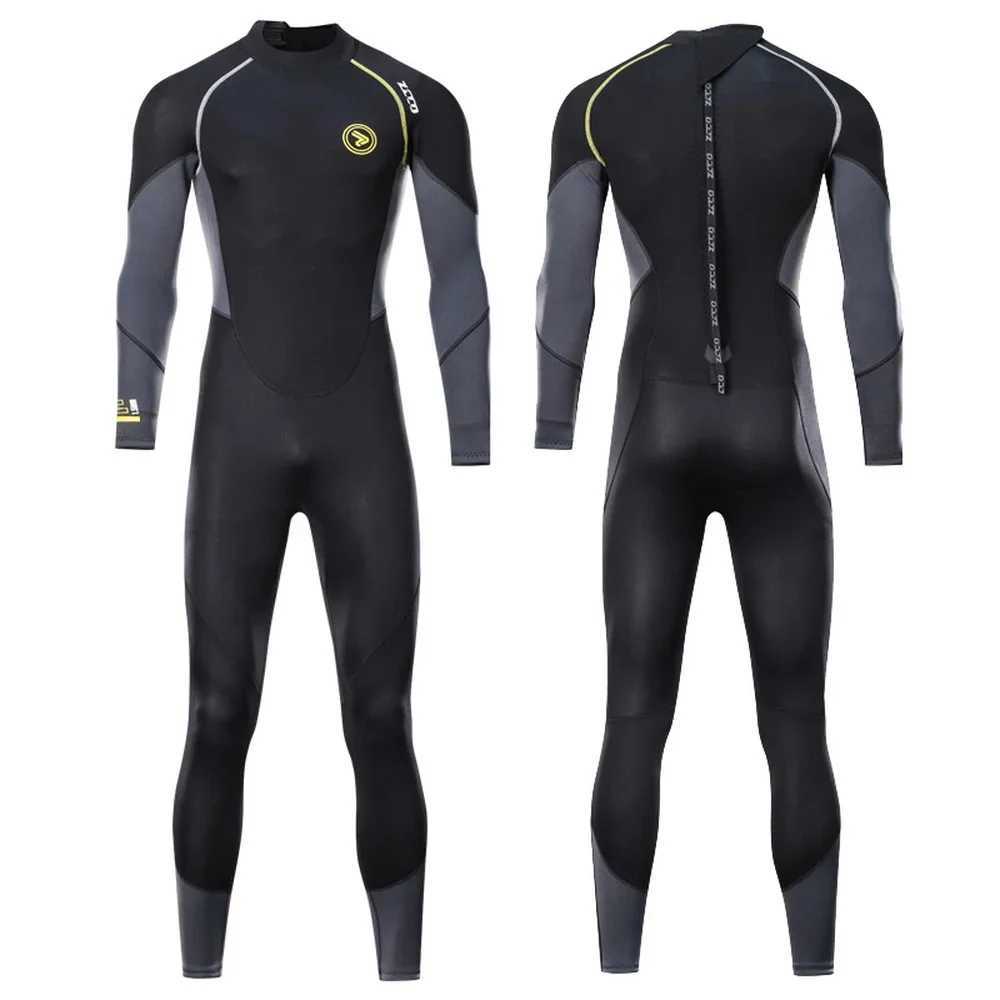 1.5mm Neoprene Mens Diving Suit Adults Full One-piece Wetsuit Zipper Cold-proof Long Seve Swimming Suit Kayak Surf SportsXJ241220