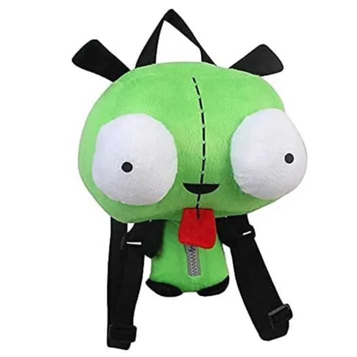 New Alien Invader Zim 3D Eyes Robot Gir Knapsack Cute Stuffed Plush Green Kaii Plush Doll Knapsack for Girs Xmas GiftsXJ241219