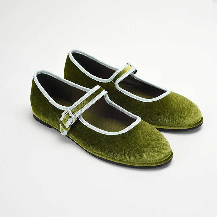 Ballerinas Woman 2025 Shallow Mouth Round Toe Mixed Colors Female Shoes Ballet Dress Comfortable Retro Mary Janes Flat Ballerina 241213