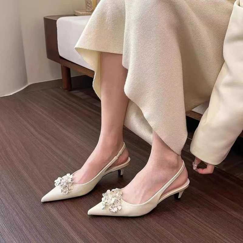 Green wer Pointed Toe elegant Wanxile party pump leather bridal shoes for H slip Tal women Y241219