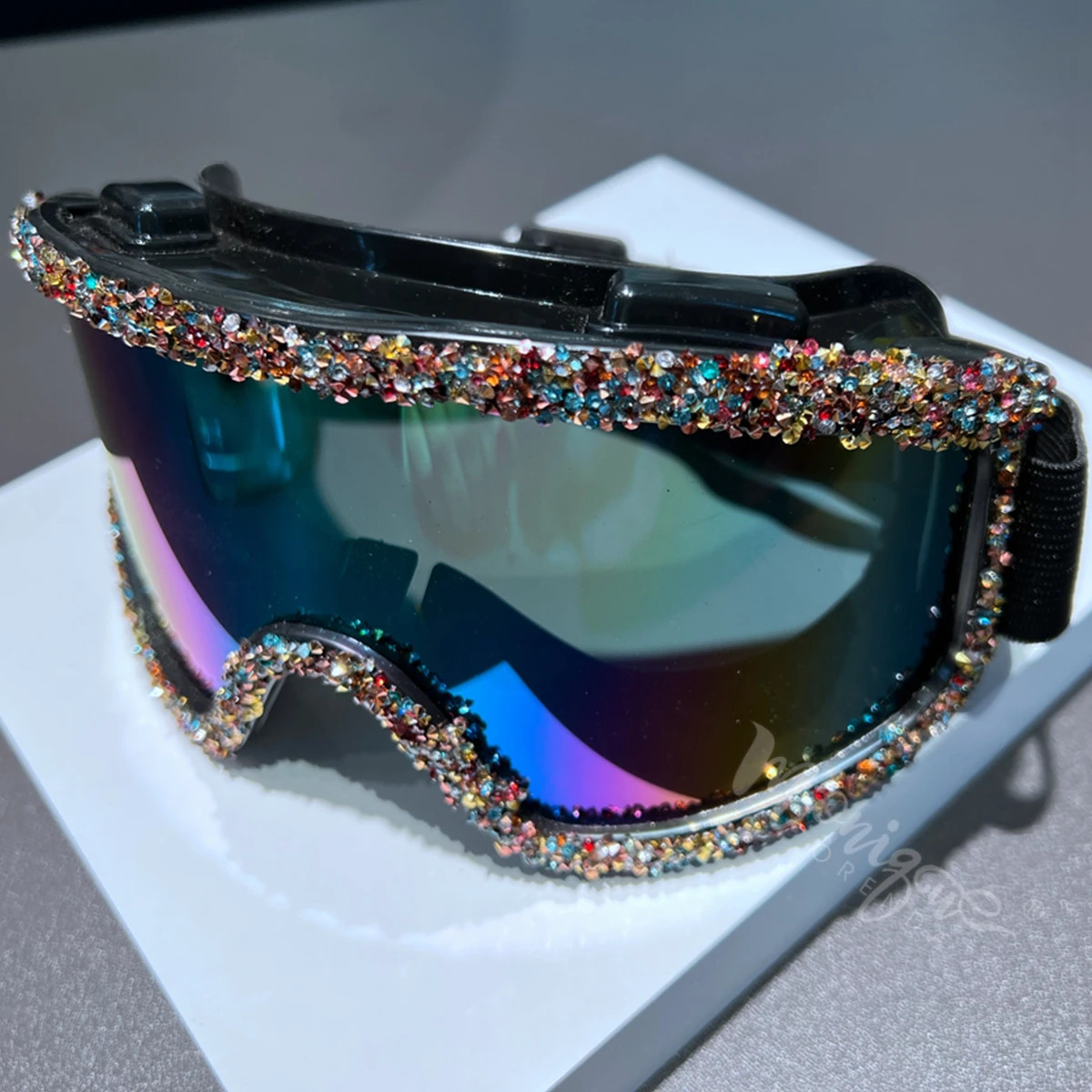 Multicolor Rhinestone Bicycle Glasses for Men Cycling Goggles UV400 Sunglasses Eyewear Women Ski Bike Sport Glasses 241219