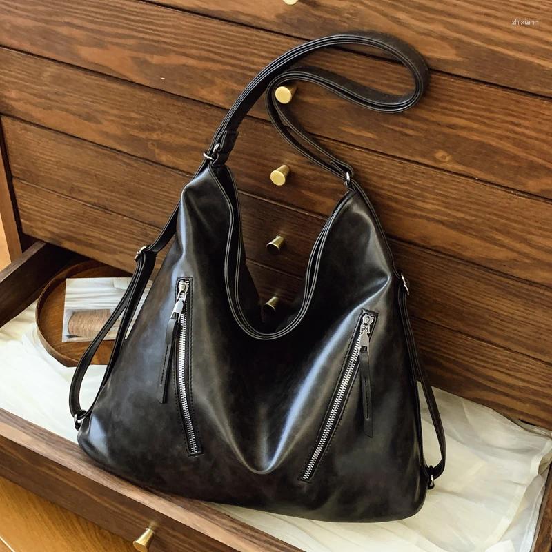 2025 NEW Totes Autumn And Winter Style Women's Shoulder Bag Large Capacity Soft Texture Handbag Solid Color PU Crossbody zhanyishengli