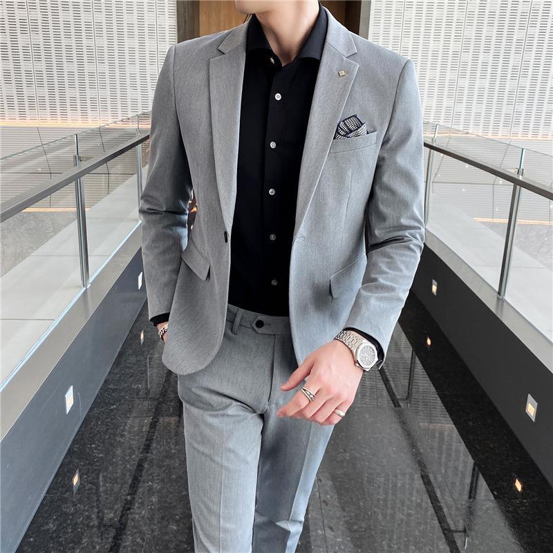 X1220Men's suit jacket Korean style slim fit best man groom wedding