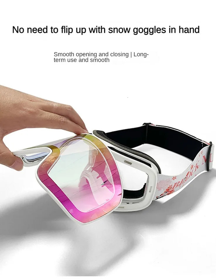Professional Ski Goggles Magnetic Anti-fog Lenses Snow glasses Skiing For Men And Women Equipment Snowboard 241219