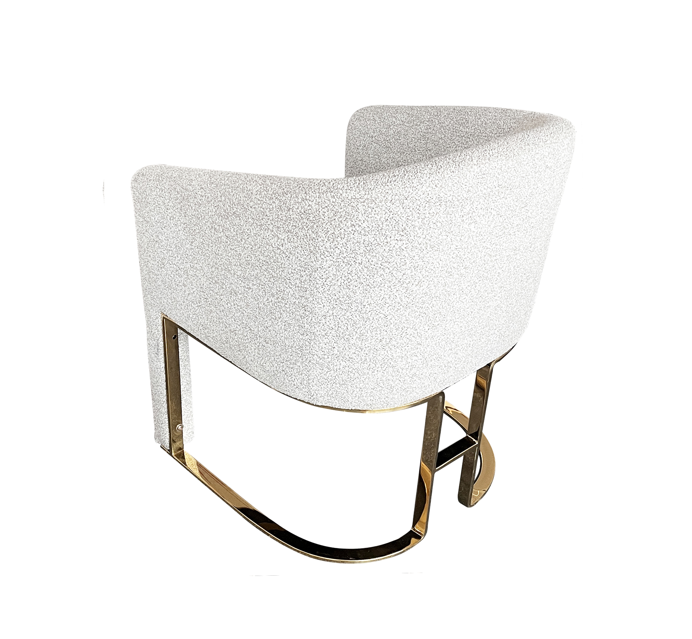 Gemini Dining Chair - Stylish Curved Armrest Lounge Chair