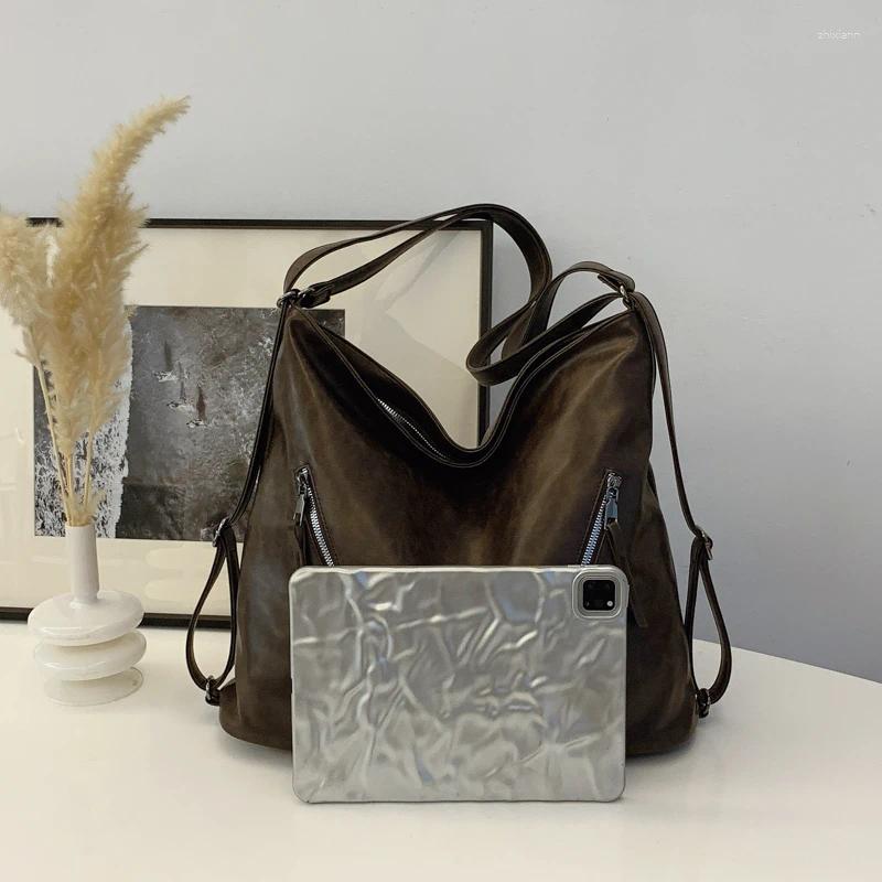 2025 NEW Totes Autumn And Winter Style Women's Shoulder Bag Large Capacity Soft Texture Handbag Solid Color PU Crossbody zhanyishengli