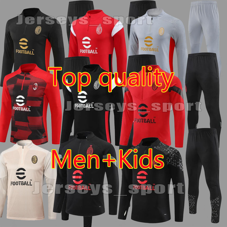 2024 2025 half zipper Maglia MilAn adult tracksuit jacket soccer jersey GIROUD RAFA LEAO PULISIC 24 25 tracksuit training Half pull long sleeve LONG zipper sets kit