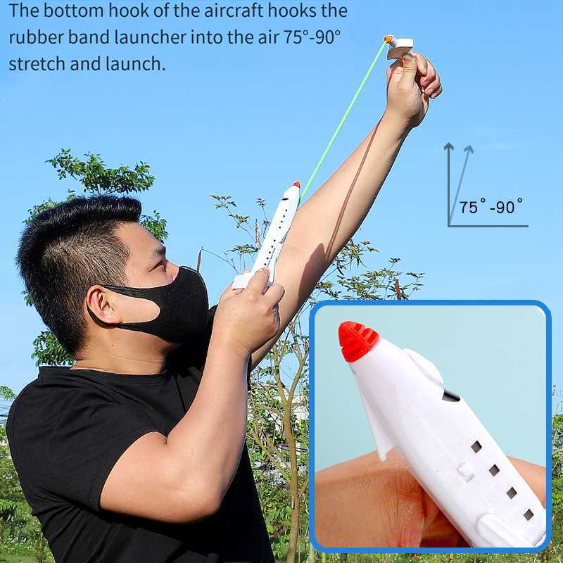 Children's outdoor toys Sporting goods boys hand throw ejection plane parachutes W240830