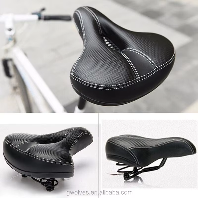 Soft Foam Wide Bicycle Saddle PU Leather Comfort Bike Seat For Cycling