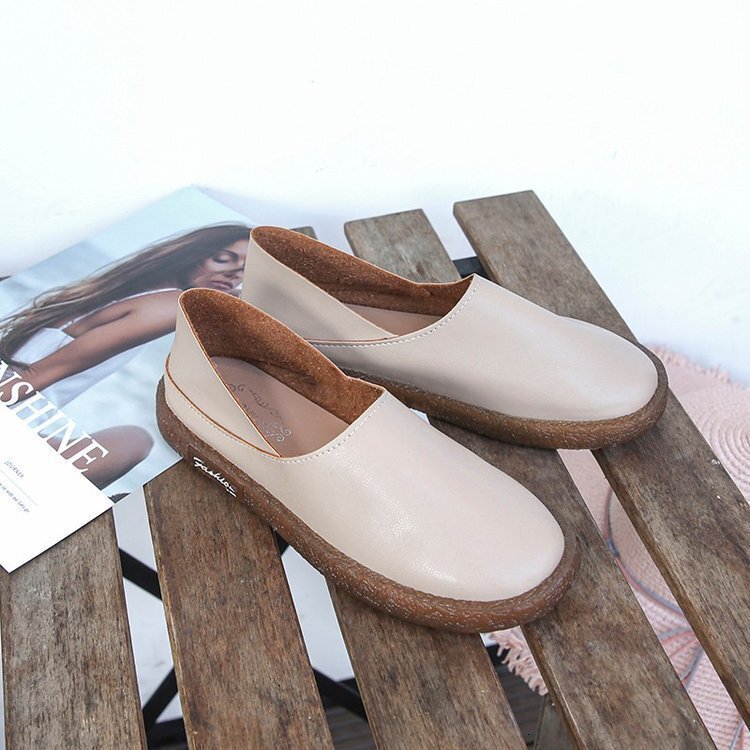 One Ddmywed New Step Cow Muscle Sole Single Forest Small Leather Grandma Shoes Women S Flat Soles Chinese Brand F Ddmysaturn