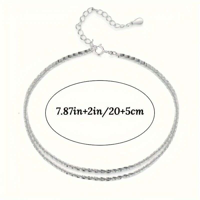 LALAVARA Sterg Sier Anklet - Hypoallergenic, Exquisite Single or Double Layer Creative Design, Perfect Gift for Women