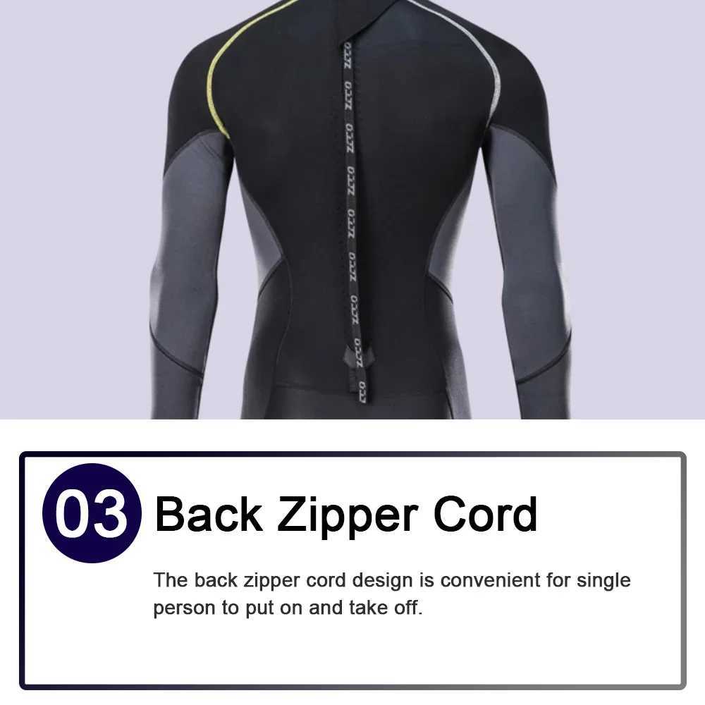1.5mm Neoprene Mens Diving Suit Adults Full One-piece Wetsuit Zipper Cold-proof Long Seve Swimming Suit Kayak Surf SportsXJ241220