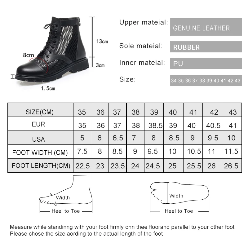 AIYUQI Women Summer Boots Spring Genuine Leather Mesh Women Ankle Boots British Large Size Cool Boots Women