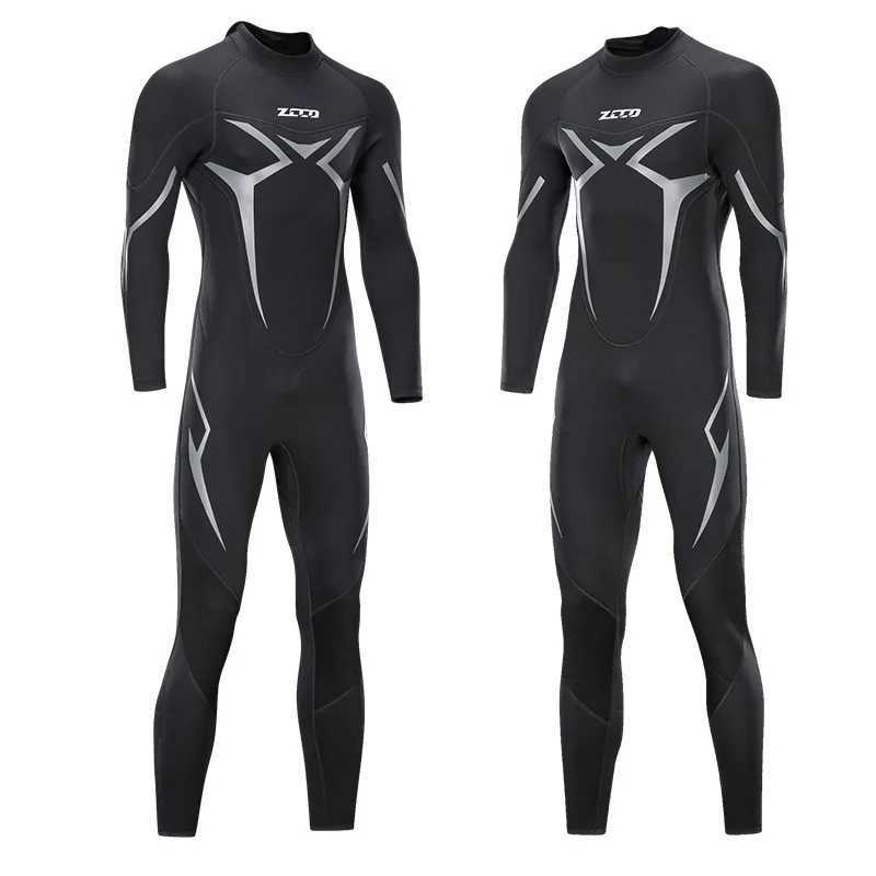 3MM Neoprene Wetsuit Mens Warm Super Elastic Cold-Proof Full Body Wetsuit Swimming Snorkeling Diving Surfing SuitXJ241220