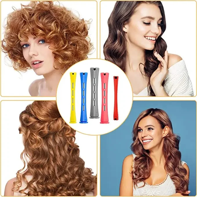 60 Pieces Hair Perm Rods Professional Hairstyling Accessory Barber Shop Hairs Curlers Hairdressing Accessories Hair Rollers 241218
