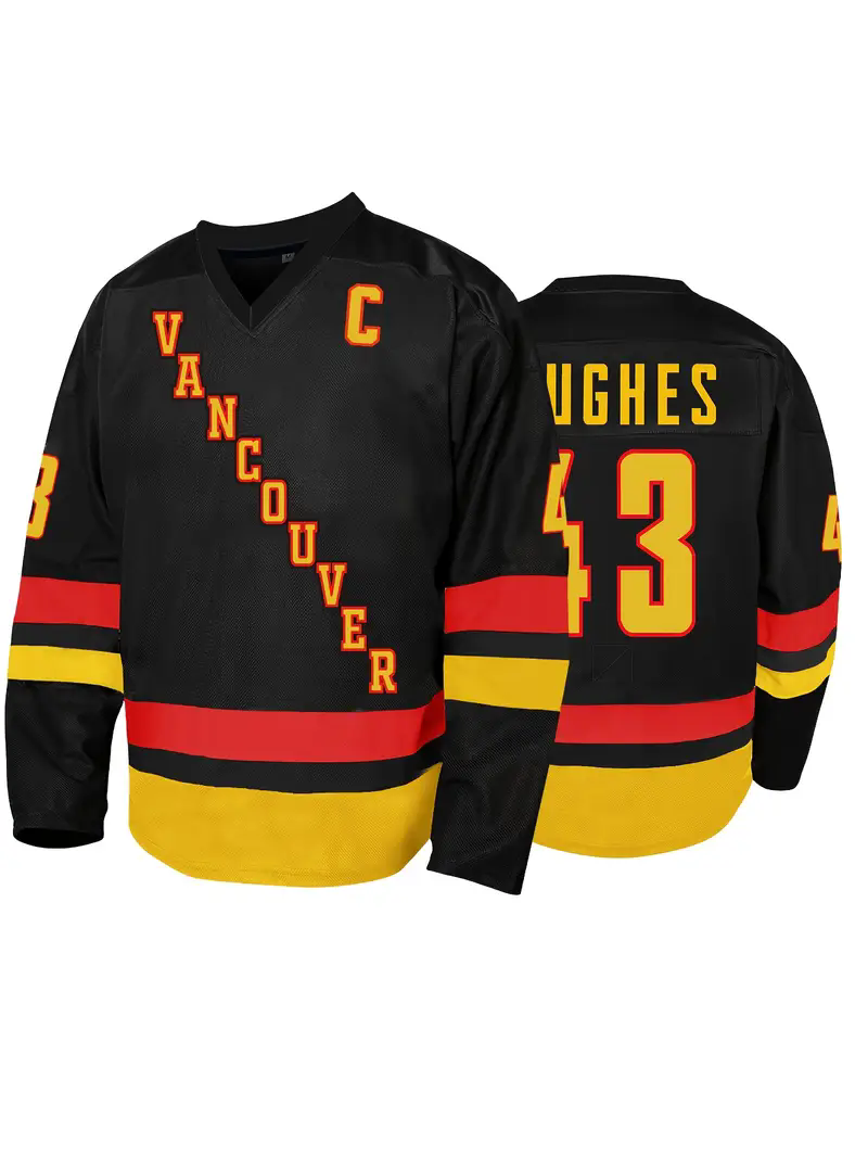 Hughes Men's Ice Hockey Black Jerseys Boeser Silovs Suter Joshua Hoglander Hronek Pookolzin Pettersson ed Any Name Number 2025 Winter Classic Jeresy