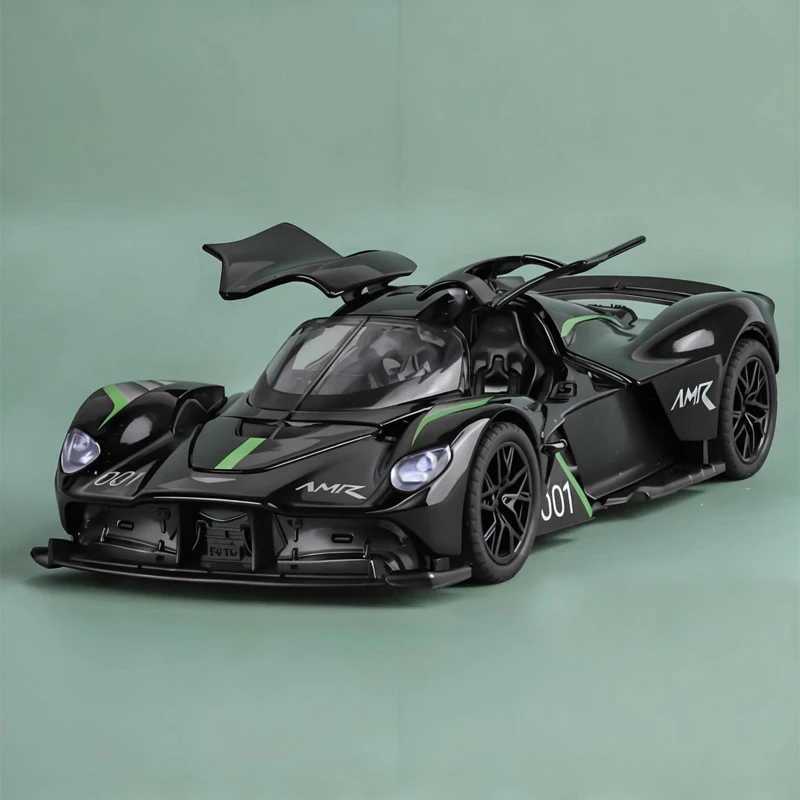 1 32 Aston Martin Valkyrie AMR 001 er Sport Car Alloy Die Casting Metal Model Car Sound and Light Collection Hobbies Birthday Gifts Y241221