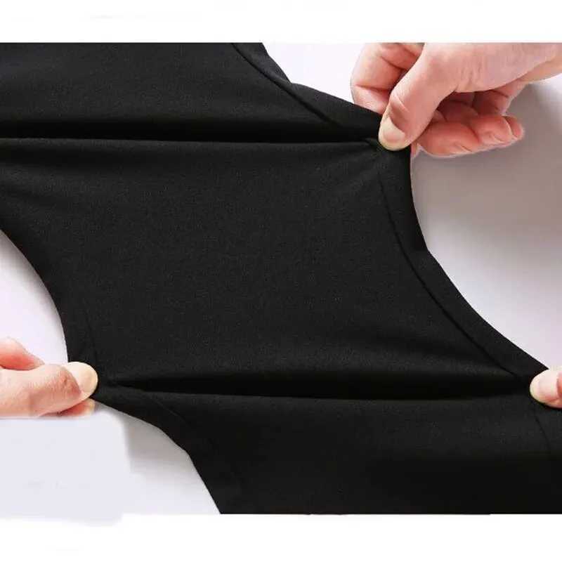 Mens elastic straight pants business casual pants mens formal mens pants solid color black BLUE Plus size 38 40 W250411