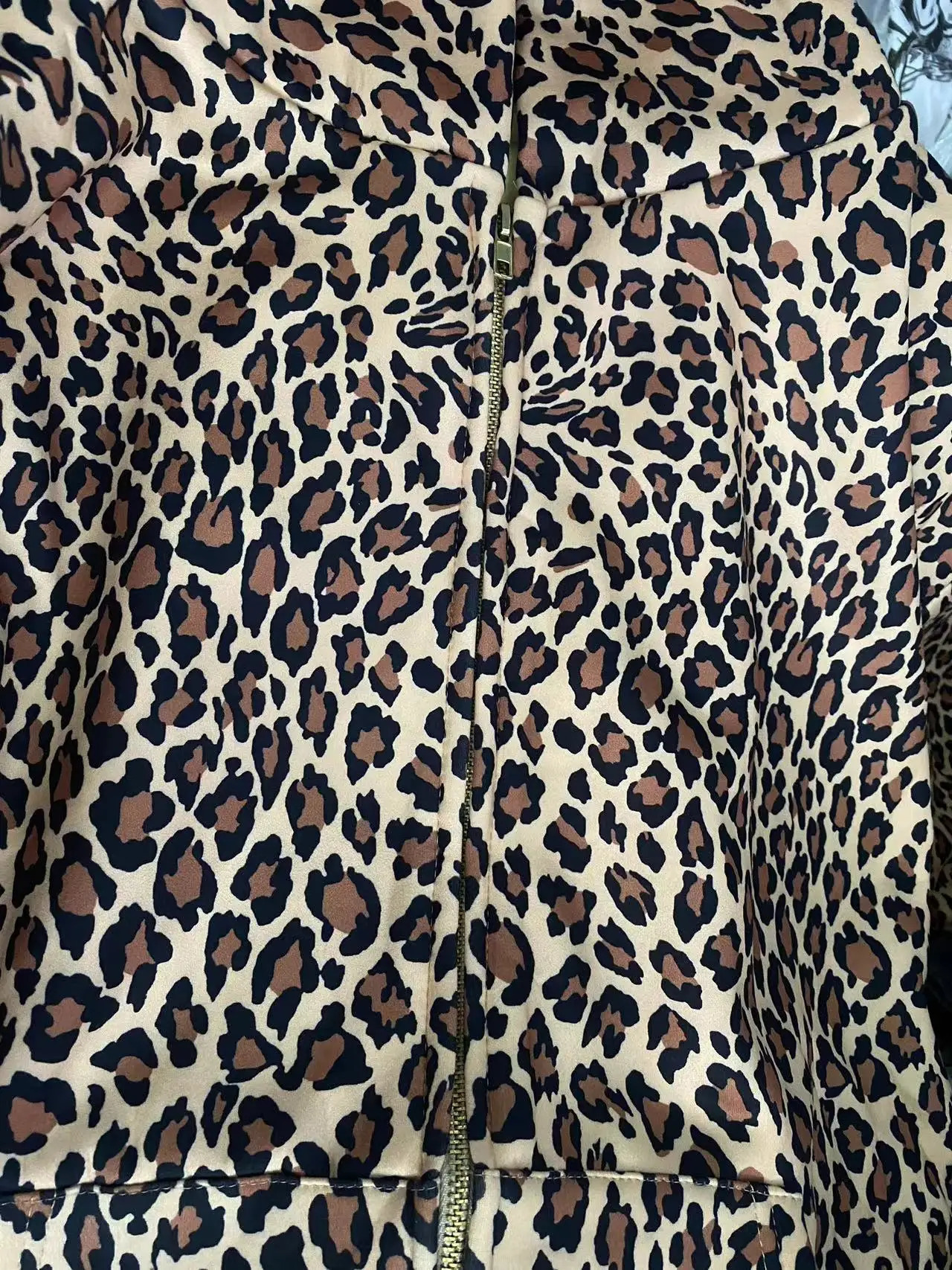 Leopard Print Camouflage Zipper Sweatshirt Oversized Loose Hoodie 90s Street Style Rock Personality Unisex Clothing 241217