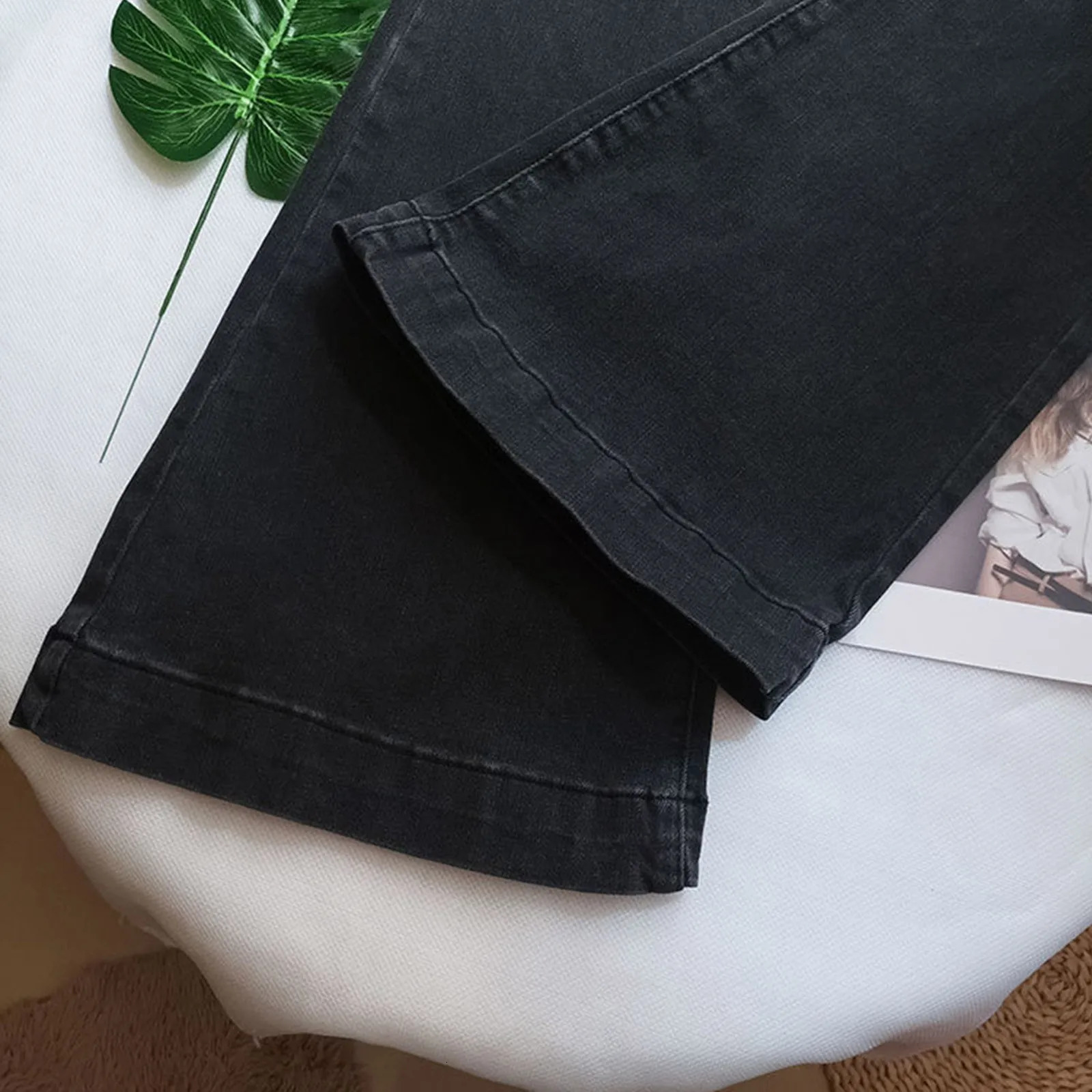 High S Pants Woman Slim Fit Micro Flared Jeans WomenS Waisted Retro Y2k 241218