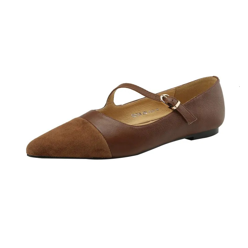 Women's Flats Pointed Toe Mary Jane For Women Elegant Dress Oblique Strap Ladies Shoes