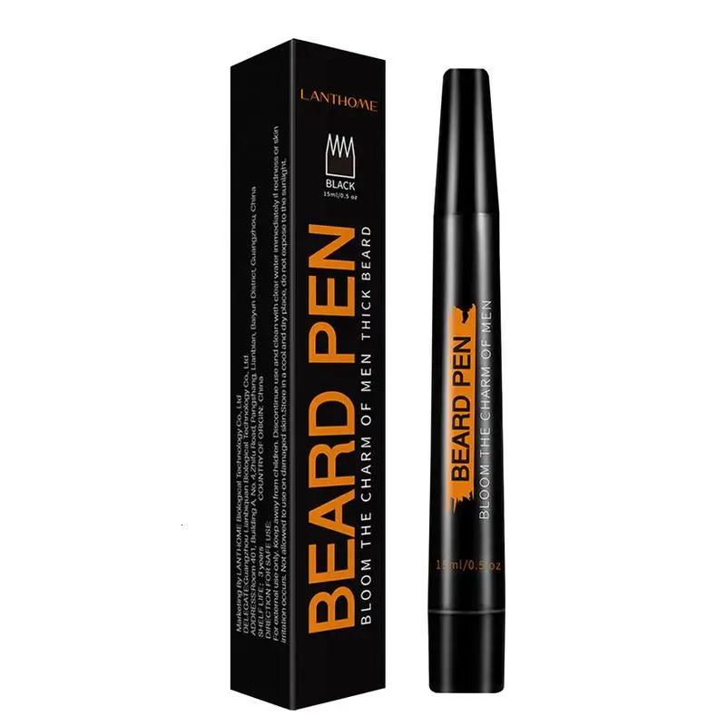 Beard Pen Beard Filler Pencil Men Black Brown 4-Tip Beard Pen Detailing Filler Moustache Eyebrows Barber Pencil Beard Marker 241219