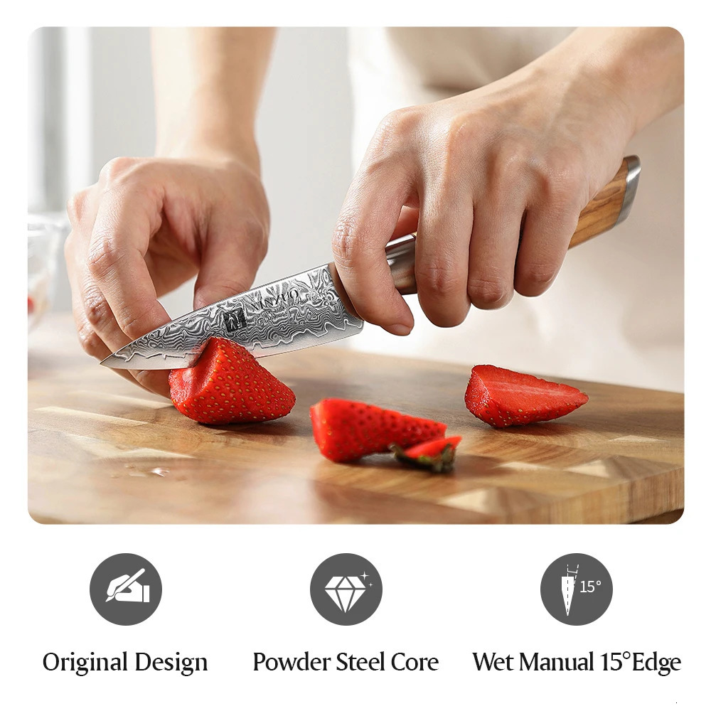 XINZUO 3.5-inch Paring knife 73 layer Damascus steel practical knife VG10 vegetable and fruit knife 241224