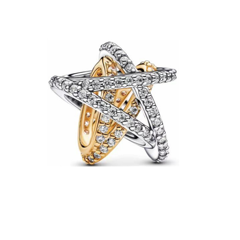 Silver Beads New Christmas Series Santa Claus Beads Bracelet Diy Accessories Beads