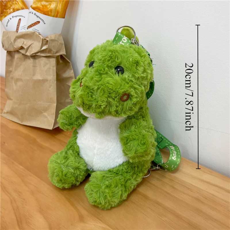 Fashion Dinosaur Plush Backpack Creative 3D Crossbody Bag Cute Animal Plushie Doll Mini Shoulder Bag Dino Bag Birthday GiftsXJ241219