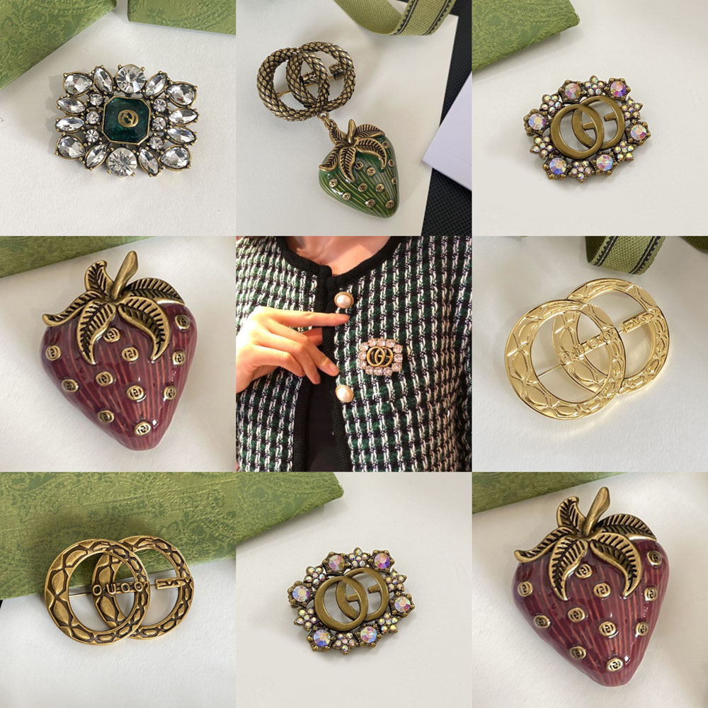 Street Girl Embossed Letter Brooch 18K Gold Plated Stainless Steel Luxury Brooch Party Gift Lapel Brooch Designer Brooch Christmas Gift D026 - D050