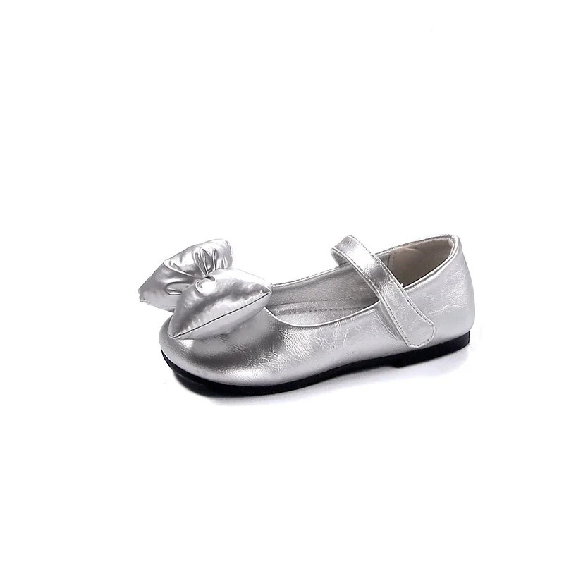 Children Leather Shoes for Girls Autumn Fashion Korean Style Soft Anti-slippery Chic Princess Bowtie Versatile Flats 241220