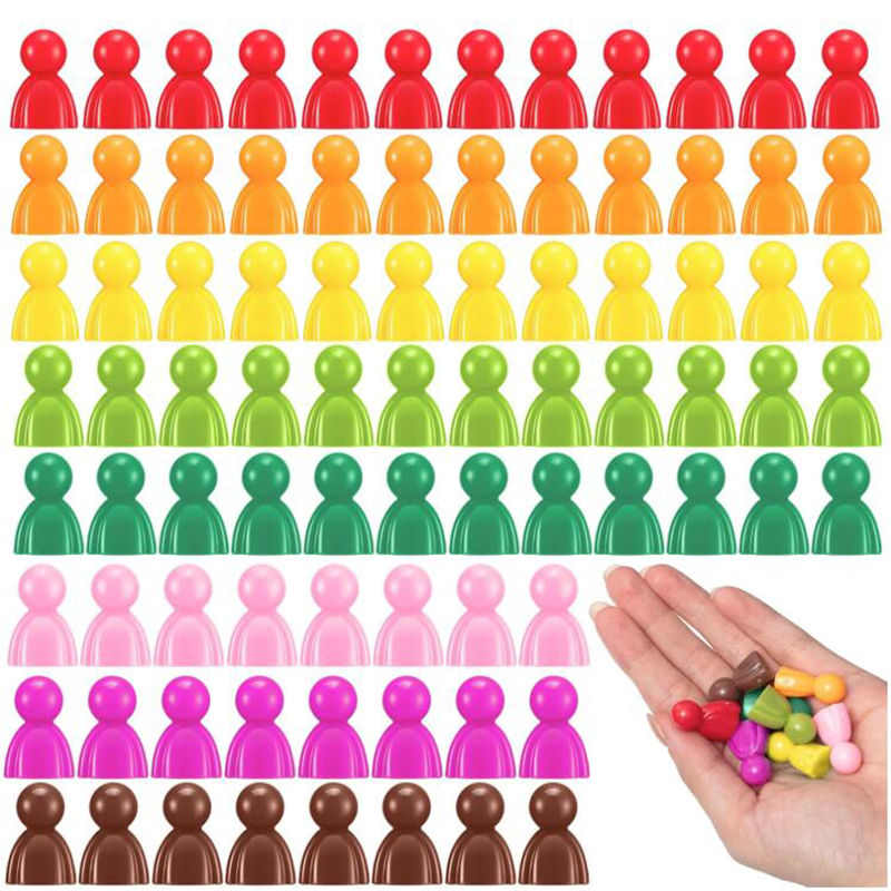 Board Game Pieces Plastic Tokens Board Game Accessories 10 Colors