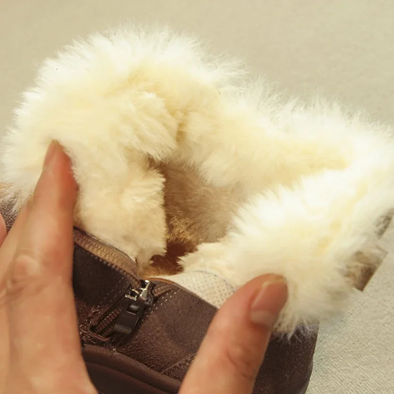 Kids Snow Boots Winter Toddler Woman Warm Fur Chelsea Ankle Boots Baby Children Girls Fashion Winter Shoes Soft Sole 241219