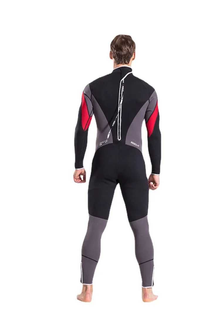 Latest Hisea Scuba Diving Suit Men 3mm Neoprene Diving Suit Swimming Wetsuit Surf Triathlon One-piece Diving Suit for MenXJ241220