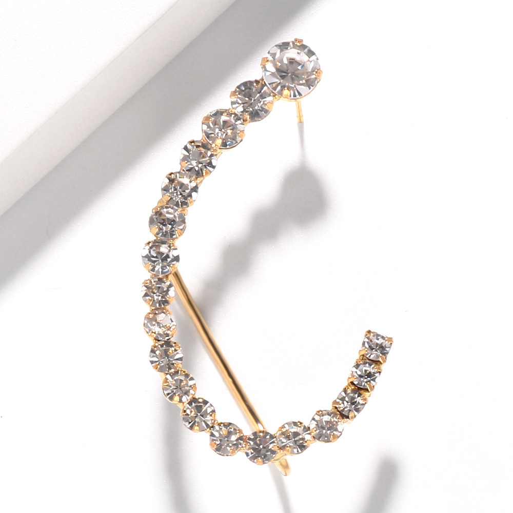2025 Women Fashion Accessories Ear Cuff Luxury Jewelry 925 Sterling Silver Gold Fill Full Round Cut 5A Cubic Zircon CZ Diamond Gemstones Party Eternit