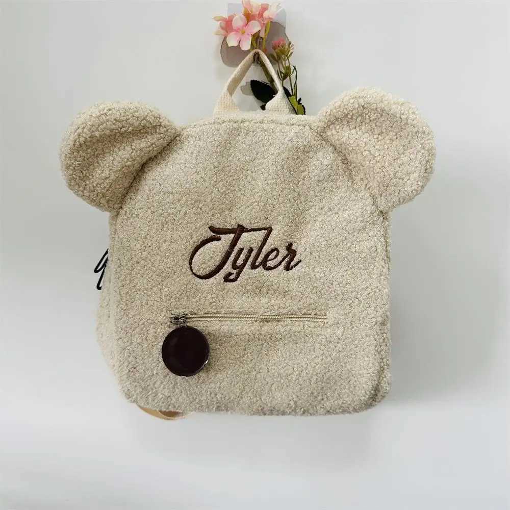Teddy Bear Backpack Toddler backpack custom name backpack Embroidered bag Embroidered kids backpack Toddler Backpack CustomXJ241219