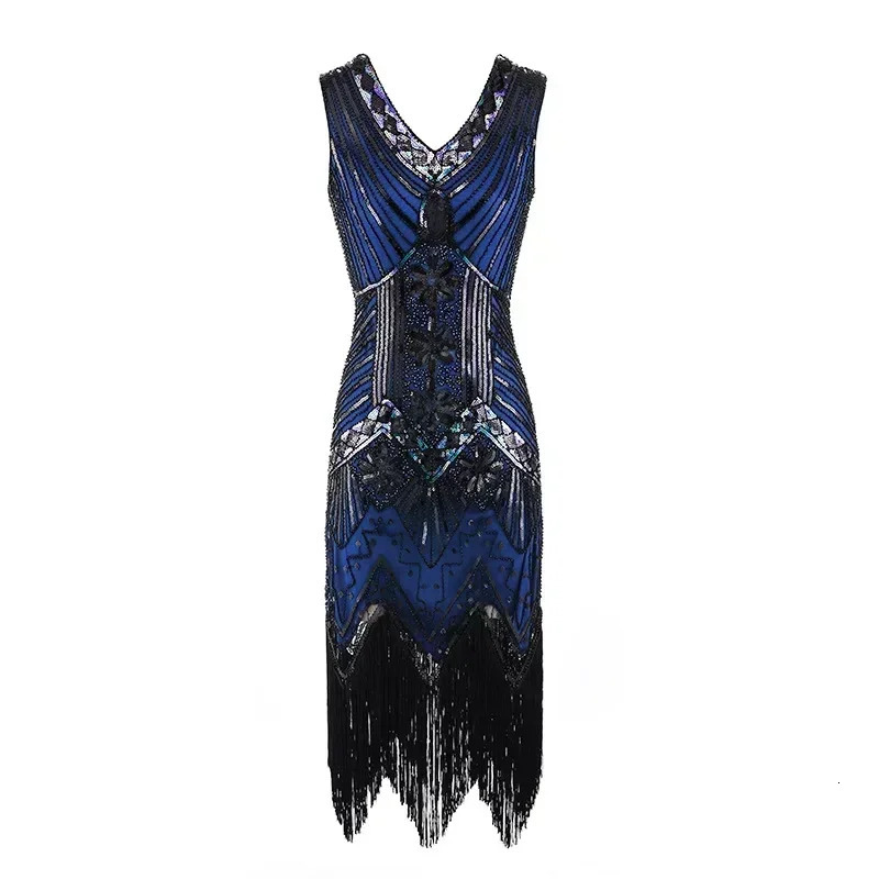 1920s Flapper Dress Plus Size S-4XL Womens Fashion Vintage Great Gatsby Charleston Sequin Tassel 20s Party Dress Costume 241216