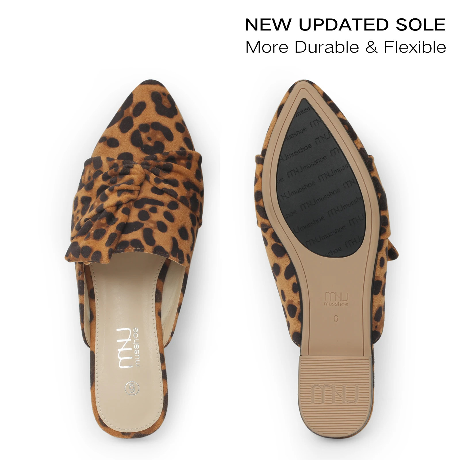 Mules Slip On Comfortable Pointed Toe Mules for Women Flats with Knot Closed Pointed Toe Slip on Loafers Slides Backless Mules 241220